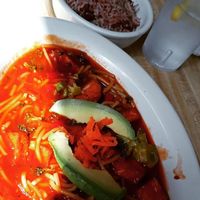 Beans and rice, rasta pasta at Sipho's Restaurant and Cafe in Chico