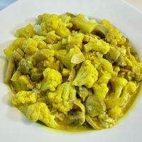 Cauliflower curry  at Little Erth in Dubai