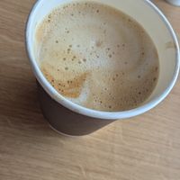 Oatmilk laté at RSPB Loch Leven Cafe in Kinross