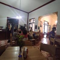 Inside the restaurant at Maiz- Canela and Cilantro in Merida