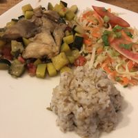 Main Entree, the mushroom were incredible! at Maiz- Canela and Cilantro in Merida