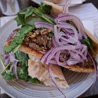 Vegan haggis panini at Let Me Eat Too in Edinburgh