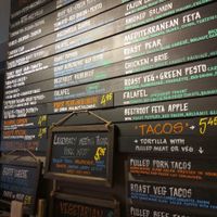 Wall menu at Let Me Eat Too in Edinburgh