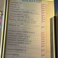 Menu at Let Me Eat Too in Edinburgh