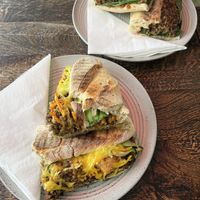 Super Vegan and Vegan Haggis Panini  at Let Me Eat Too in Edinburgh