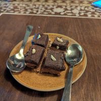 Choc fudge brownie (special off menu) at Cafe La Boheme in Agonda