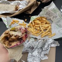 vegan doner kebab w/ chips  at What The Pitta in Croydon