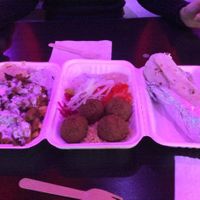 The Box Park pink lights up our food at What The Pitta in Croydon