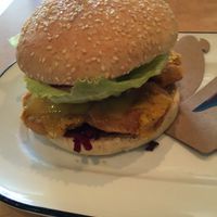 Chickpea burger at BurgerFuel - Courtenay Place in Wellington