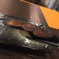 Grilled eggplant sushi at Oribio in Nagoya