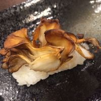 Fried Maitake mushroom sushi at Oribio in Nagoya