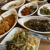 Many small dishes at Yalla Yalla Foodbar in Den Bosch