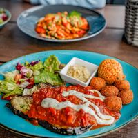 Gebackene Aubergine   at Badezeit Strandrestaurant in Westerland