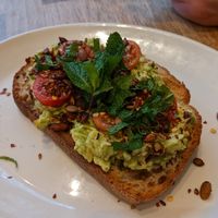 Smashed avocado at Iydea in Brighton