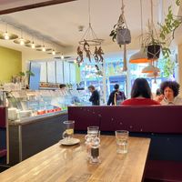 Back of the cafe  at Iydea in Brighton