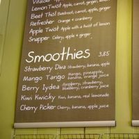 Idyea juice board Sep 2014 at Iydea in Brighton