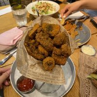 Mushroom nuggets at Goodness in Tel Aviv