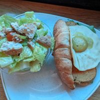 Smoked salami croissant at Goodness in Tel Aviv