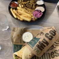 Sharwama plate, gyros plate   at Goodness in Tel Aviv