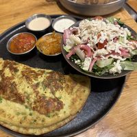 Breakfast with an omelette   at Goodness in Tel Aviv