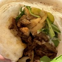 Vegan gyros with redefine meat   at Goodness in Tel Aviv