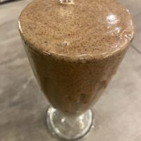 Chocolate and peanut milkshake   at Goodness in Tel Aviv