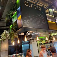 The name in Hebrew.  at Goodness in Tel Aviv