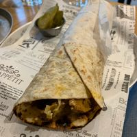 Schwarma wrap  at Goodness in Tel Aviv