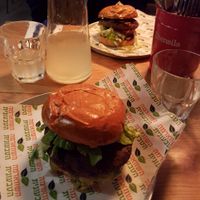 Mexican burger & original burger at Goodness in Tel Aviv