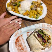 Godo godo and falafel wrap at Chilimosa in Tarifa