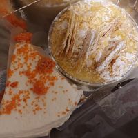 carrot cake, millefeuille, karioka at Pasalidis in Thessaloniki