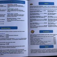 Menu back  at Kenny's Rock and Soul Cafe in Brighton