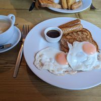 Veggie pancakes at Kenny's Rock and Soul Cafe in Brighton