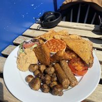 vegan english breakfast (12£)  at Kenny's Rock and Soul Cafe in Brighton