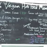The menu at Vegan HQ in West London