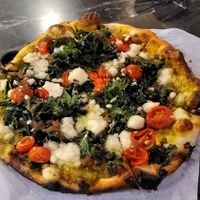 "Ultraviolet" pizza #Veganuary at Virtuous Pie in Portland
