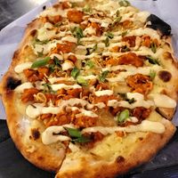 "Stranger Wings" pizza #Veganuary at Virtuous Pie in Portland