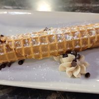 Huge Cannoli with seasonal filling! #Veganuary at Virtuous Pie in Portland