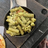 Pesto pastaa  at Virtuous Pie in Portland