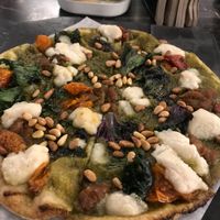 Gluten free ultraviolet pizza at Virtuous Pie in Portland