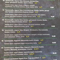 Vegan menu xD at Organic Pizza in Salzburg