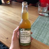 Hemp beer at Organic Pizza in Salzburg