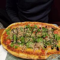 V4 -sprouts balsamic cream and rucola at Organic Pizza in Salzburg