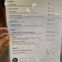 2021 menu at Donna Jean in San Diego