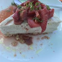 Strawberry rhubarb cheesecake  at Donna Jean in San Diego