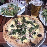 Pizza and local beer  at Donna Jean in San Diego