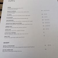 Other side of the menu  at Donna Jean in San Diego