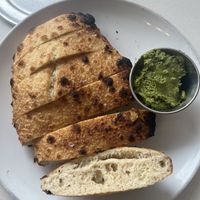 House made bread with walnut pesto   at Donna Jean in San Diego