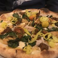 Pizza with tempeh  at Donna Jean in San Diego