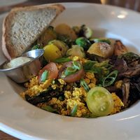 "The Usual" scrambled tofu with mushrooms and potatoes at Donna Jean in San Diego